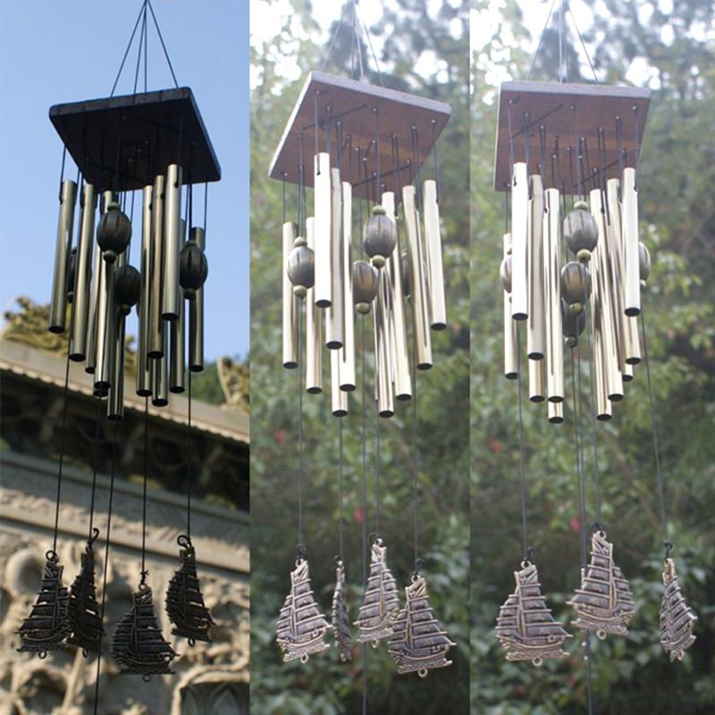 Copper Hanging Metal Wind Chime Mobile Outdoor Ornament Garden Home
