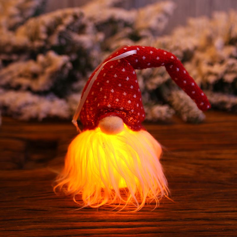 Details about   Christma Tree Hanging Gnome Santa Plush Doll with LED Light Ornaments Home Decor 