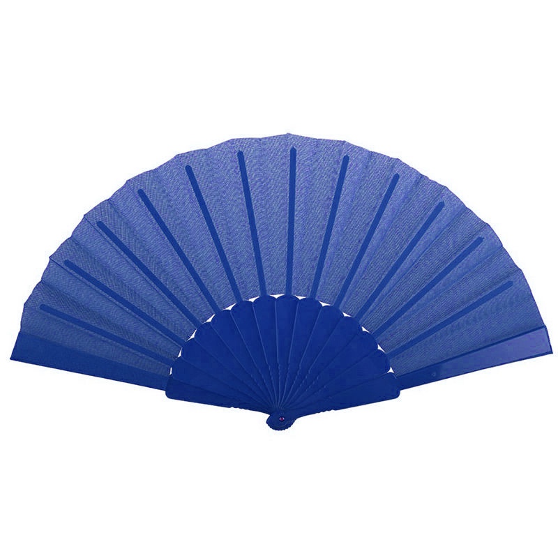 Summer Retro Plain Hand Held Fabric Folding Fan Pocket Fan Wedding ...