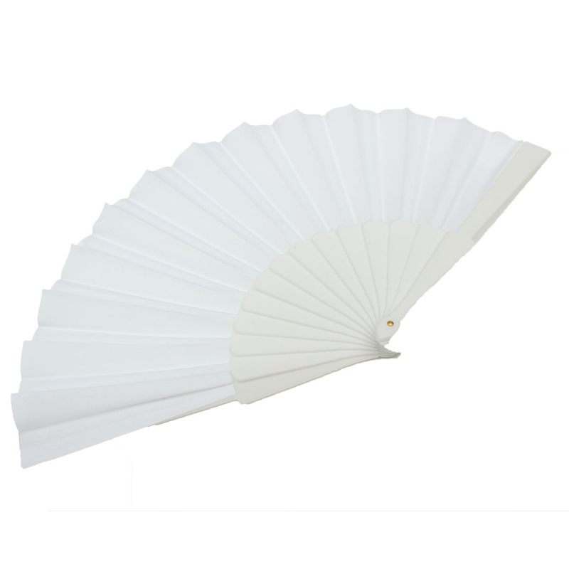 Summer Retro Plain Hand Held Fabric Folding Fan Pocket Fan Wedding ...