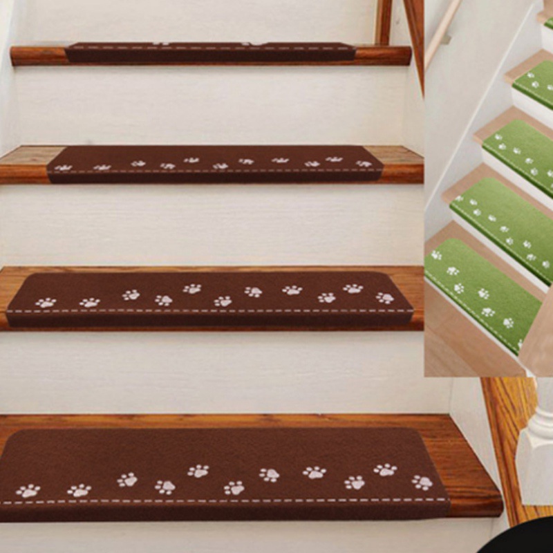 Flash Visual Stair Carpet Cushion Self-Adhesive Staircase Mats Anti-Slip Treads | eBay