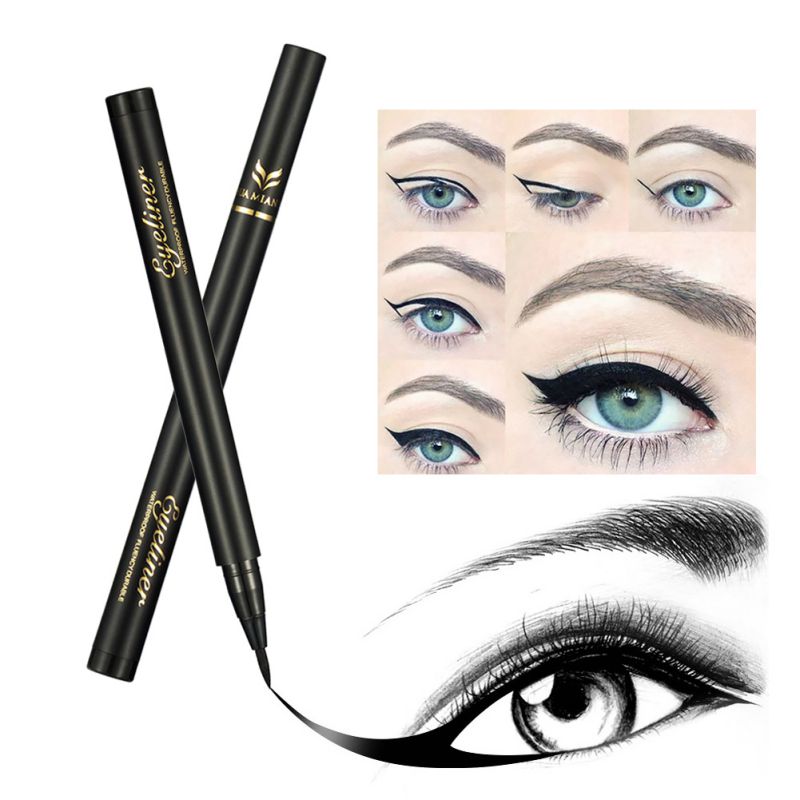 Soft Black Brown Liquid Waterproof Pencil Eyeliner Eye Crayon Makeup ...