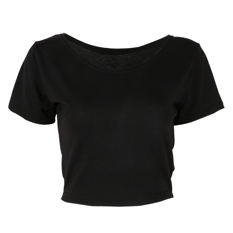 Women Summer Short SleeveT-shirt Crop Tops Casual Running Beach Blouse ...