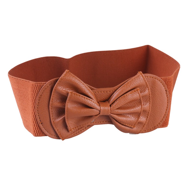 20 belt elastic size waist Belt Elastic Wide Bowknot Waist Waistband Girls Women