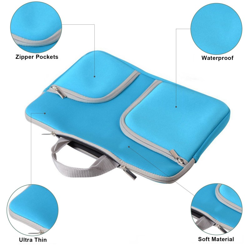 как выглядит Laptop Sleeve Case Carry Bag for Macbook-Air Pro Lenovo-Dell With Pocket 15.4" фото