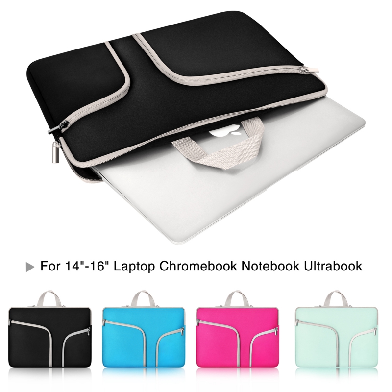 как выглядит Laptop Sleeve Case Carry Bag for Macbook-Air Pro Lenovo-Dell With Pocket 15.4" фото