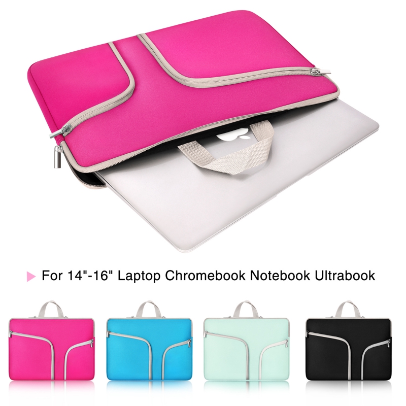 как выглядит Laptop Sleeve Case Carry Bag for Macbook-Air Pro Lenovo-Dell With Pocket 15.4" фото