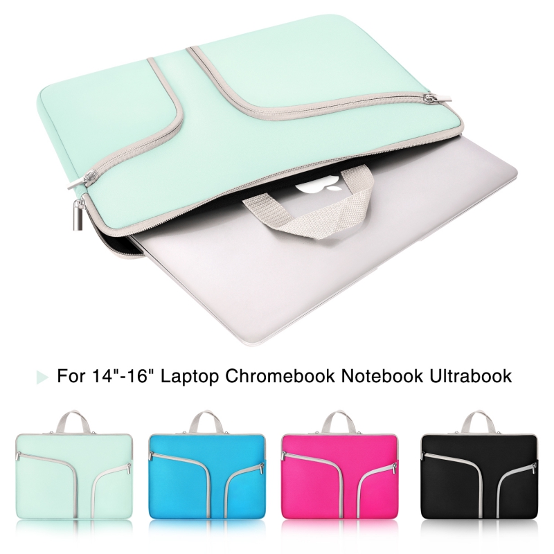 как выглядит Laptop Sleeve Case Carry Bag for Macbook-Air Pro Lenovo-Dell With Pocket 15.4" фото