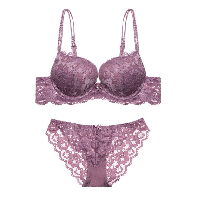 Womens Lace Deep V Push Up Floral Bra Set Panties Embroidery Lingerie Underwear Ebay 6278