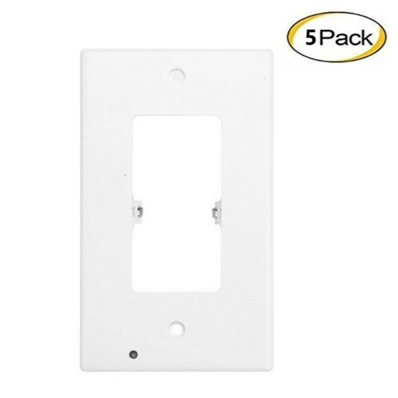 5PCS Duplex  Wall Plate Outlet Cover w/ LED Night Lights Ambient Light Sensor.US