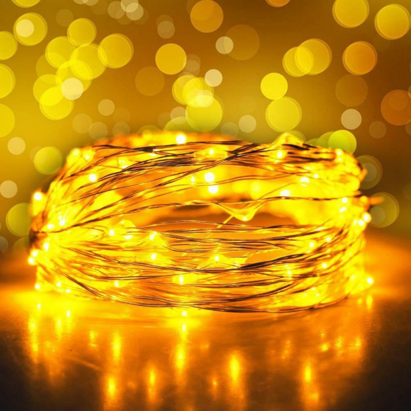 USB Plug In 200 LED DIY Micro Copper Wire String Lights Party Static Fairy Light 