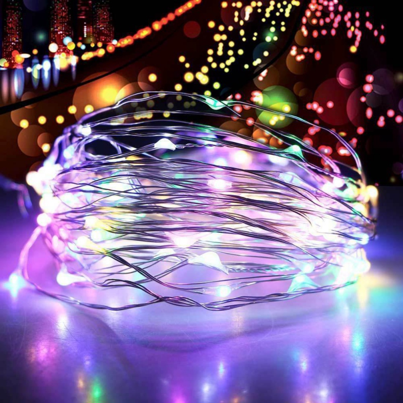USB 10M 100LED String Copper Wire Fairy Lights Wedding Xmas Party Decor 8 Modes 