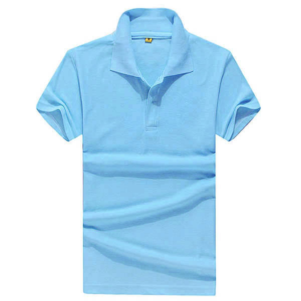 Boys Mens Lapel POLO Shirt Short Sleeve Slim Fit Solid Color Cotton Tee ...