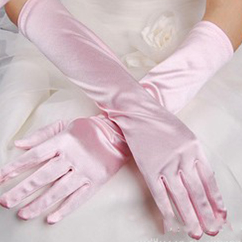 Chic Women Wedding Opera Satin Stretch Gloves Evening Party Prom Long Gloves Ebay