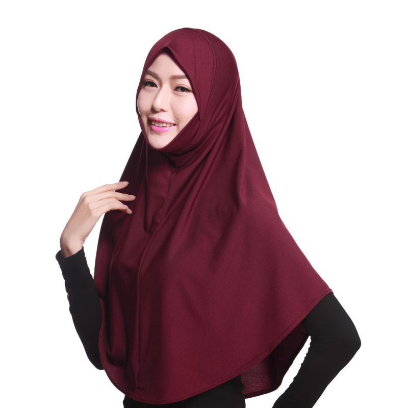 New Muslim Chiffon Printed Hijab Islamic Scarf Arab Cap 