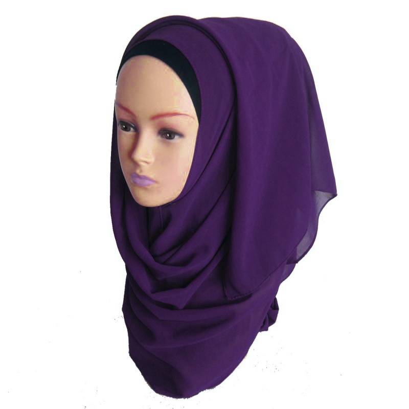 Muslim Women Chiffon Long Scarf Hijab Islamic Wrap Shawl 