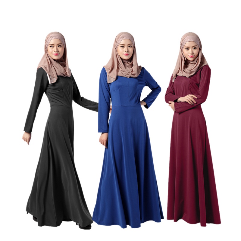 Women Islamic Muslim Middle East Long Dress Ethnic Traditional Costumes ...