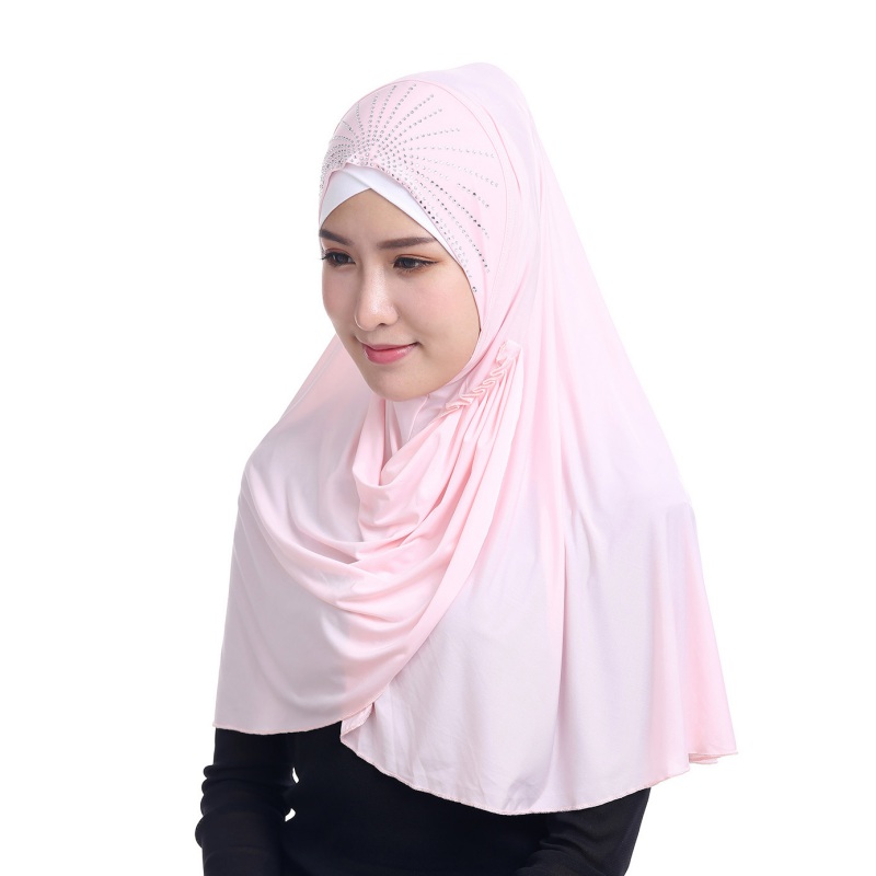 Women's Muslim Inner Hijab Caps Islamic Soild Full Cover 