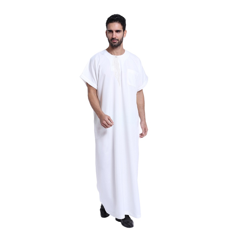 Mens Thobe Saudi Abaya Galabeya Arabic Kaftan Muslim Dress Dishdasha ...