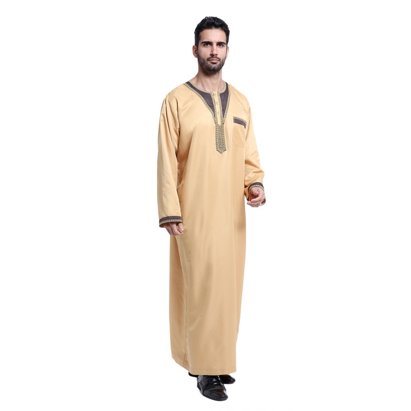 Mens Thobe Saudi Abaya Galabeya Arabic Kaftan Muslim Dress Dishdasha ...