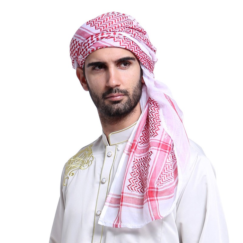 Muslim Islamic Mens Long Hijab Mini Outer Head Scarf Shawl 