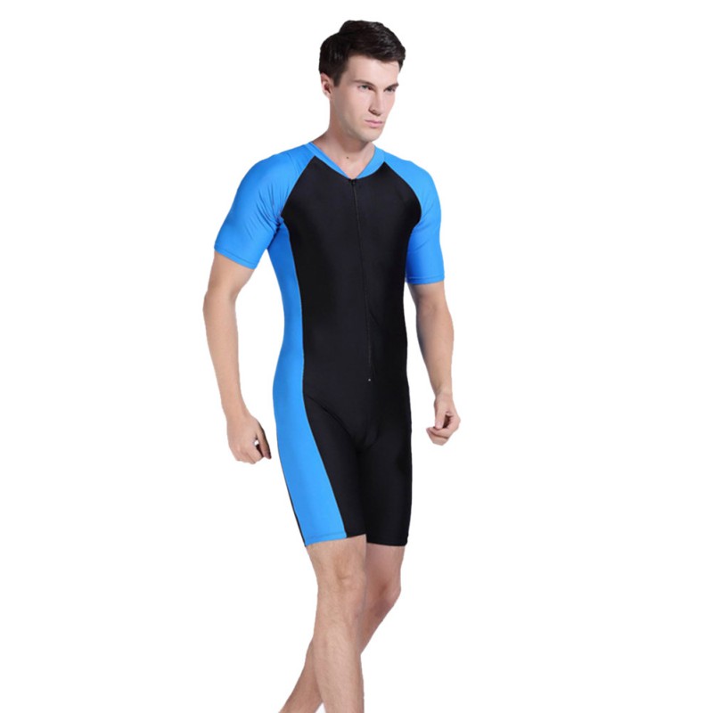 Men Women Surfing Wetsuit Swimming Short Sleeve Swimwear Scuba Diving ...