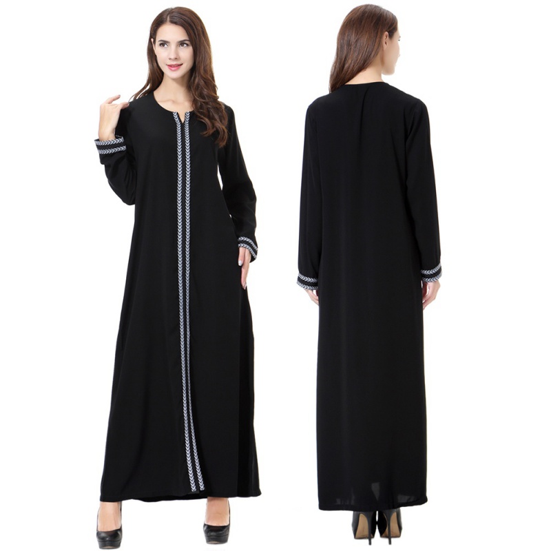 Muslim Long Sleeve Jilbab  Women Formal  Cocktail Abaya 