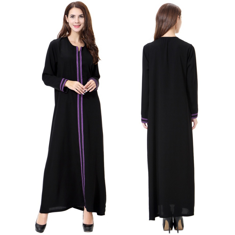 Muslim Long Sleeve Jilbab  Women Formal  Cocktail Abaya 