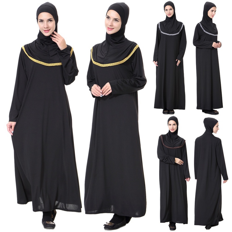 Muslim Long Sleeve Jilbab  Women Formal  Cocktail Abaya 