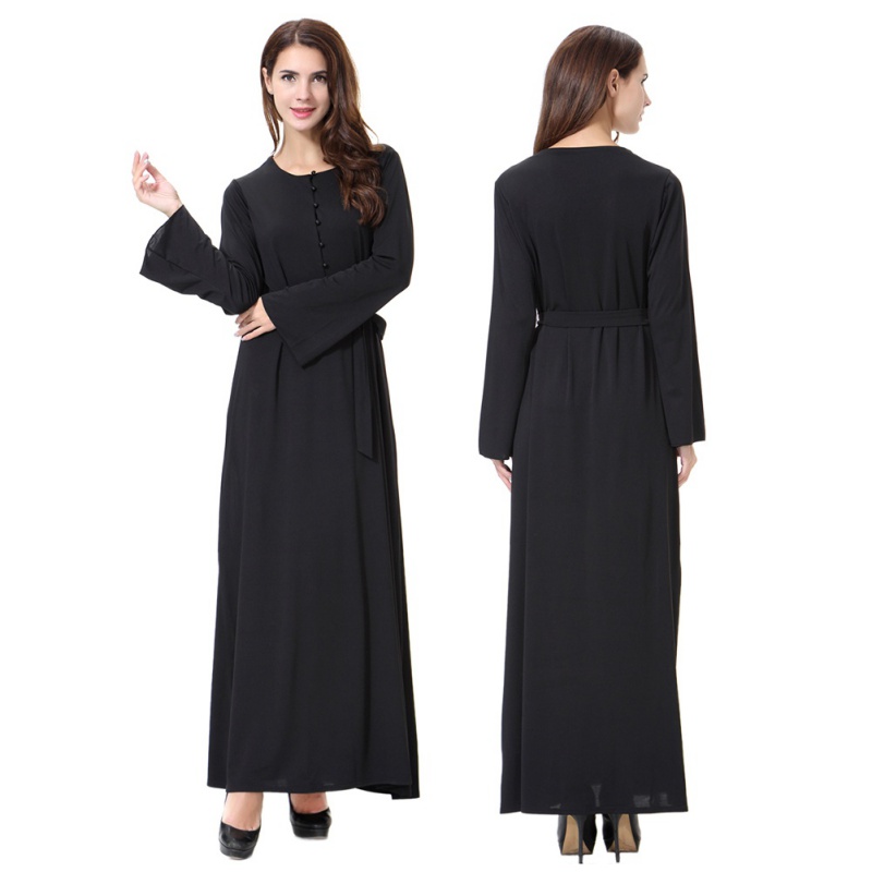 Muslim Long Sleeve Jilbab  Women Formal  Cocktail Abaya 