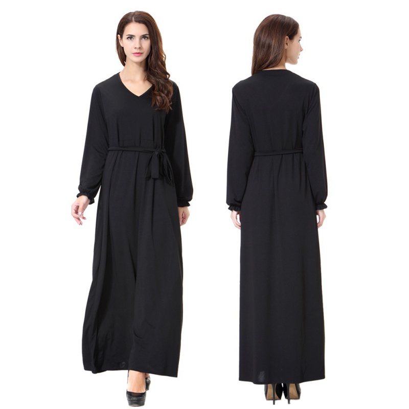 Muslim Long Sleeve Jilbab  Women Formal  Cocktail Abaya 