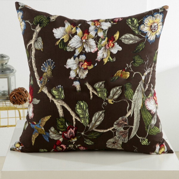 Retro Square Flower Floral Throw Pillows Case Cushion Cover Home Sofa Decoration