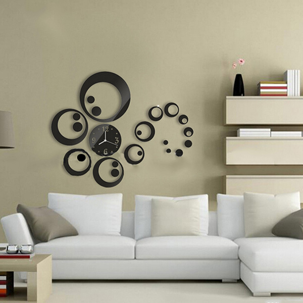 Modern Diy Home Decor hot modern diy large wall clock 3d mirror surface sticker home Modern Diy Home Decor hot modern diy large wall clock 3d mirror surface sticker home