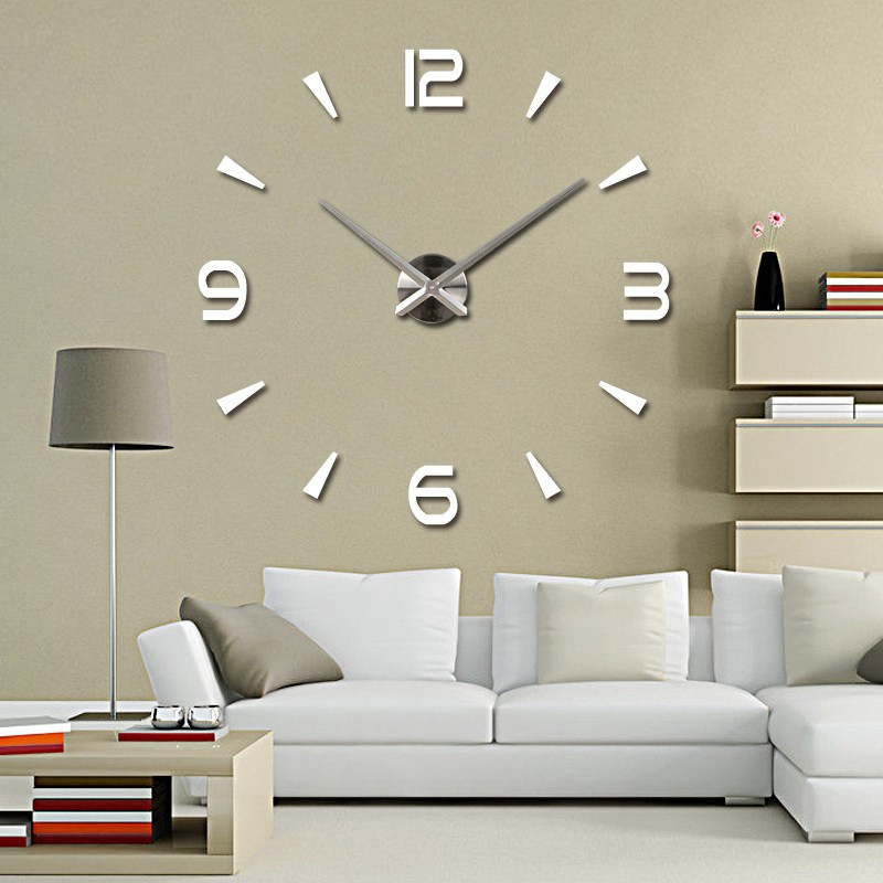 3d Modern Diy Large Wall Clock Mirror Surface Sticker Home 3d Modern Diy Large Wall Clock Mirror Surface