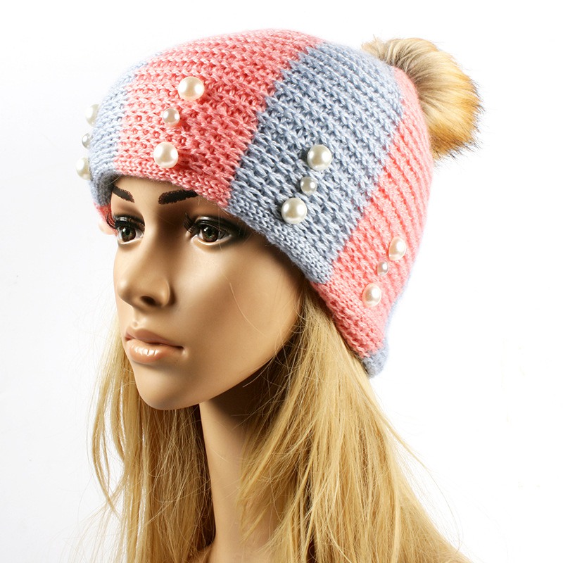 Korean Fashion Warm Crochet Knit Wool Women's Hats Cap Winter Ski Cap