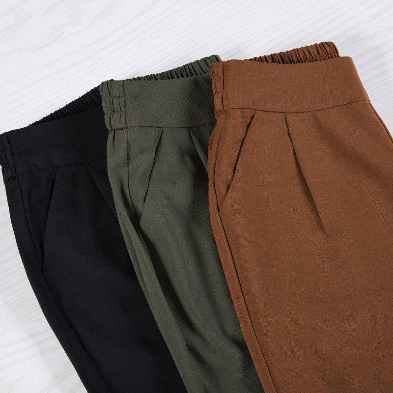 elastic work pants women's