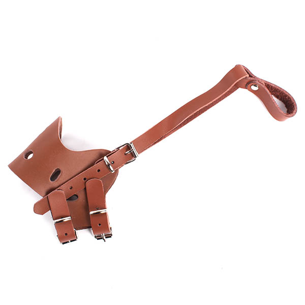 Soft Leather Dog Muzzle Grooming Anti Bite Adjustable Guardian Dogs