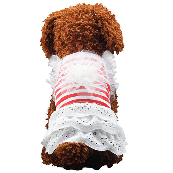 Pet Dog Cat Princess Bow Tutu  Dress Lace  Skirt Puppy Dog 