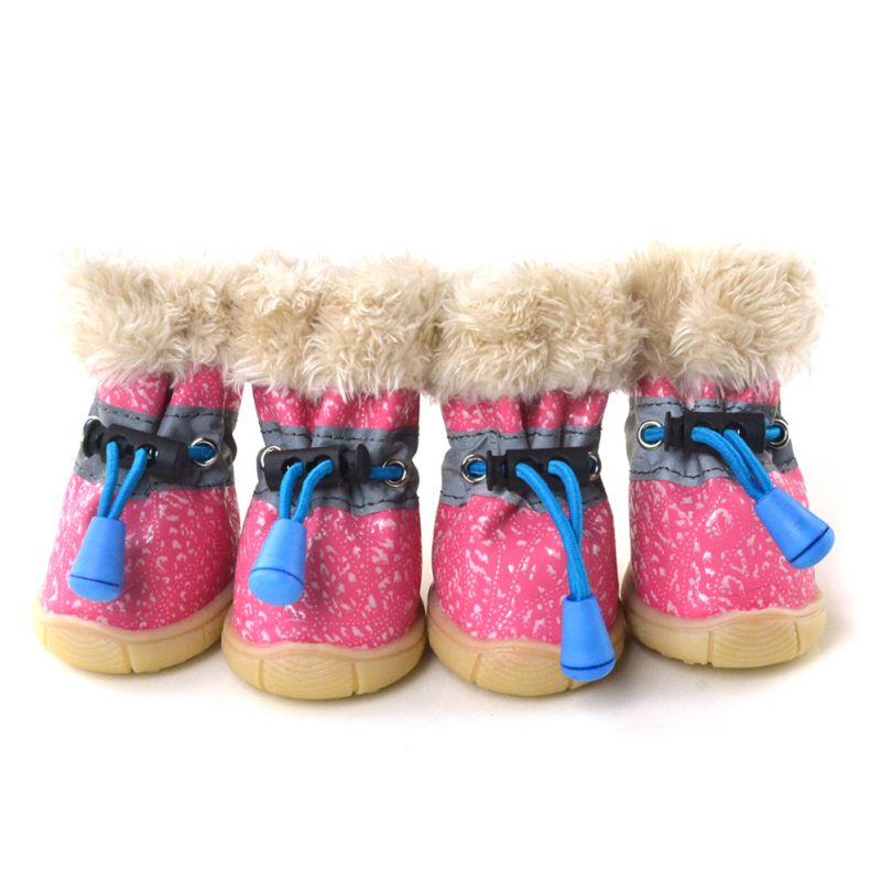 Small Dog Boots AntiSlip Pet Puppy Cat Shoes Protective Snow Booties
