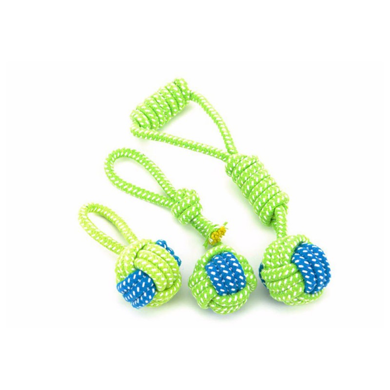 Knotted Dog Rope Tug Chew Toy For Small Dog Cotton Braided Puppy Cotton