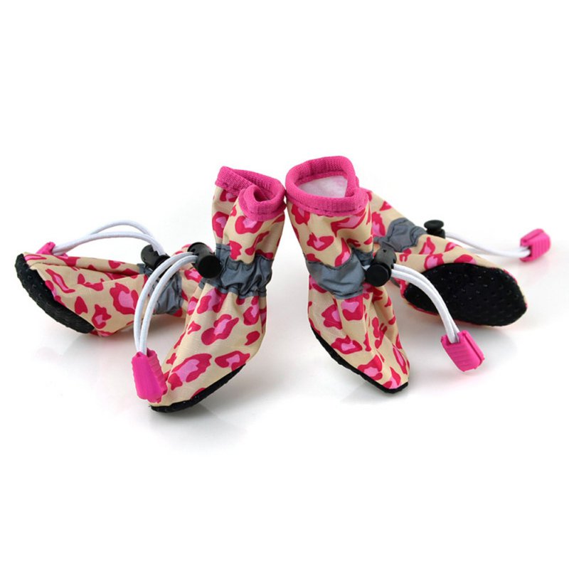 4Pcs Pet Dog Cat Rain Protective Boots Puppy Waterproof AntiSlip Shoes