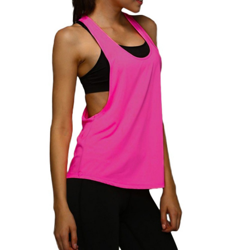 Fashion Women Loose Gym Sports Vest Training Running Tank Tops Yoga ...