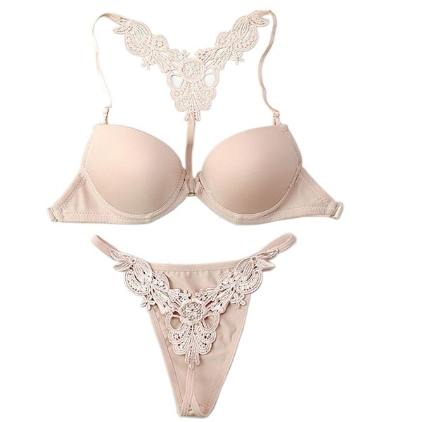 Womens New Sexy Front Closure Lace Racer Back Push Up Bra Sets V String H52 Ebay 