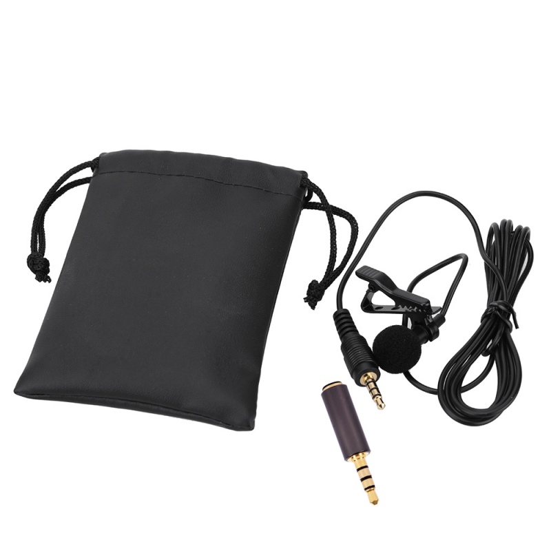 3.5mm External Clipon Lapel Lavalier Microphone For iPhone Cell Phone