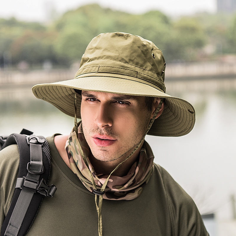 Шапка рыбака. Кепка сафари. Панама сафари мужская. Рыбацкая шляпа Bucket hat. Широкополая Панама мужская.