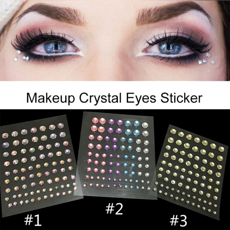 Colorful Rhinestone Sticker Eyeshadow Crystal Sticker Eye Liner Beauty ...