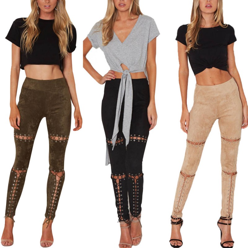 Pu Leather Pants Female High Waist Push Up Leggings Faux