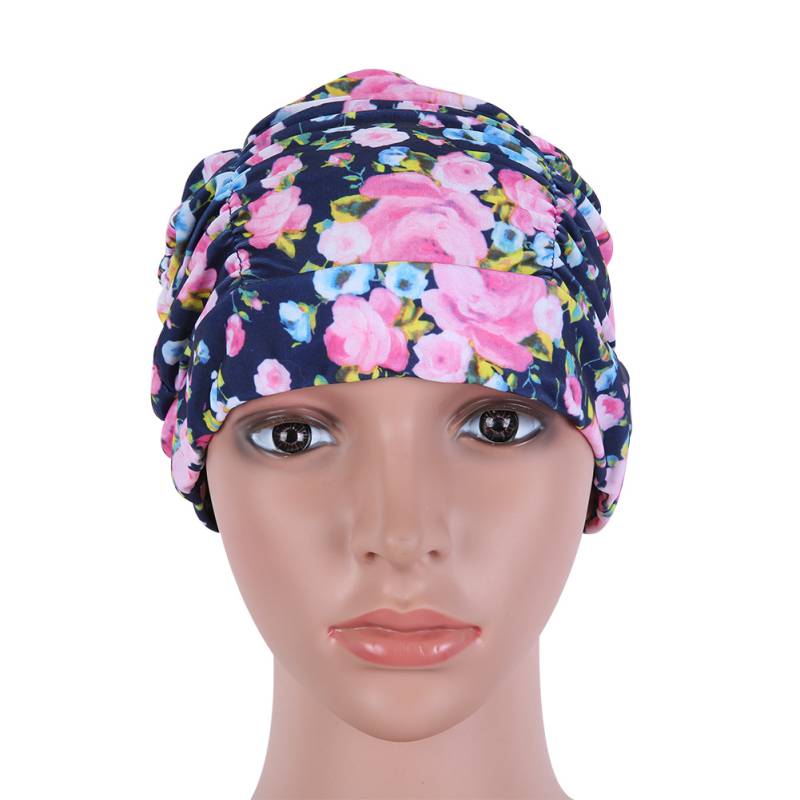 Durable Durable Waterproof Women Swim Cap Polyester Swimming Bathing ...