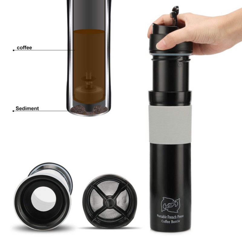Portable Stainless French Press Travel Mug Coffee Maker Portable Stainless French Press Travel Mug Coffee Maker