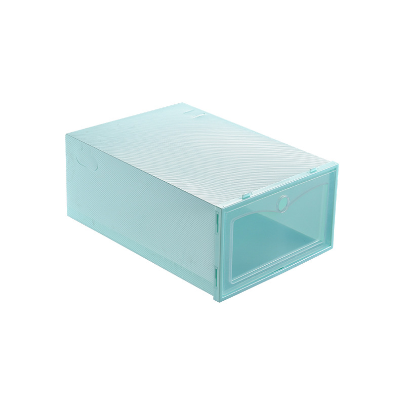 Plastic Clear Shoe Boot Storage Box Stackable Case Organizer